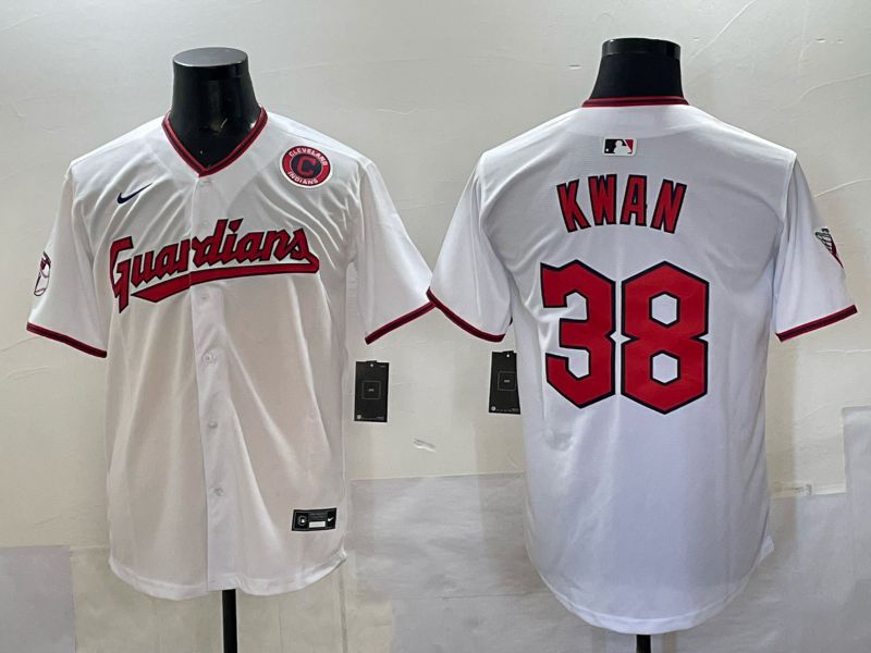 Men Cleveland Indians #38 Kwan White Nike MLB 2025 Jersey 05->cleveland indians->MLB Jersey